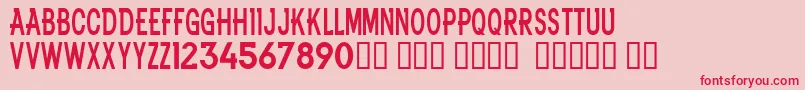 Nflbronc Font – Red Fonts on Pink Background