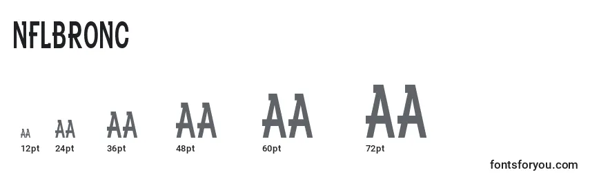 Nflbronc Font Sizes