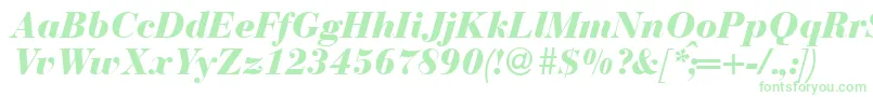 Fonte BodonirecutheavyRegularitalic – fontes verdes