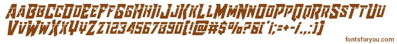 Raidercrusaderlaser Font – Brown Fonts on White Background