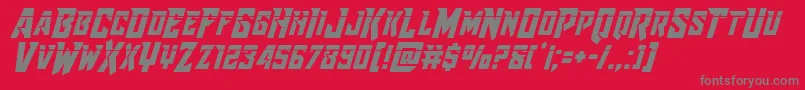 Шрифт Raidercrusaderlaser – серые шрифты на красном фоне