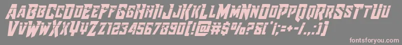 Raidercrusaderlaser Font – Pink Fonts on Gray Background