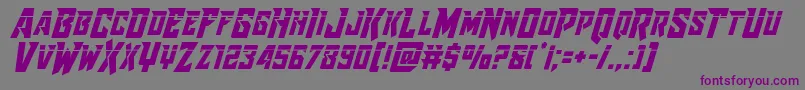 Шрифт Raidercrusaderlaser – фиолетовые шрифты на сером фоне