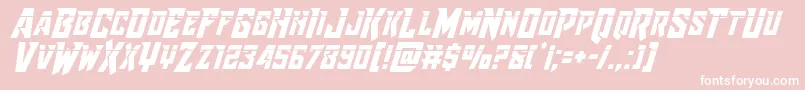 Raidercrusaderlaser Font – White Fonts on Pink Background