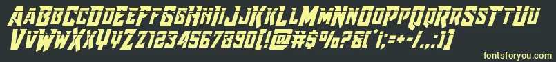 Raidercrusaderlaser Font – Yellow Fonts on Black Background