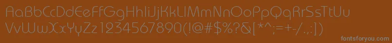 Шрифт DessauLightRegular – серые шрифты на коричневом фоне