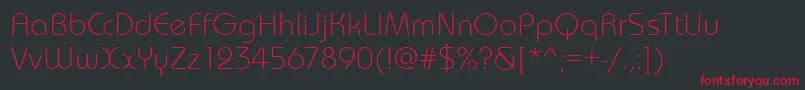 Шрифт DessauLightRegular – красные шрифты на чёрном фоне