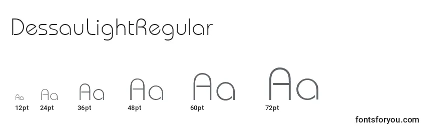 DessauLightRegular Font Sizes