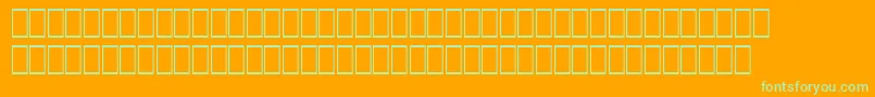 WpGreekHelve-Schriftart – Grüne Schriften auf orangefarbenem Hintergrund