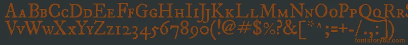 Fepisc2 Font – Brown Fonts on Black Background