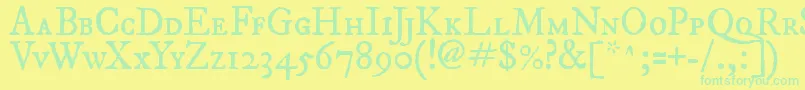 Fepisc2 Font – Green Fonts on Yellow Background