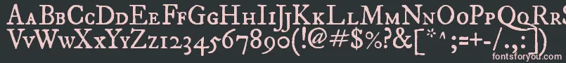 フォントFepisc2 – 黒い背景にピンクのフォント