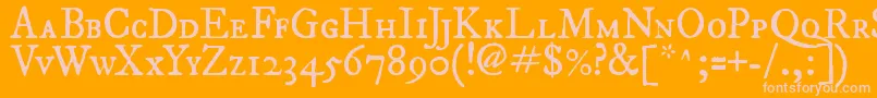 Fepisc2 Font – Pink Fonts on Orange Background