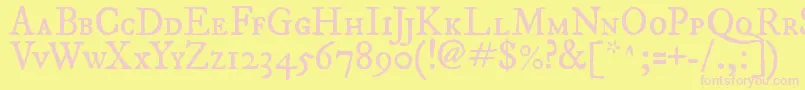 Fepisc2 Font – Pink Fonts on Yellow Background