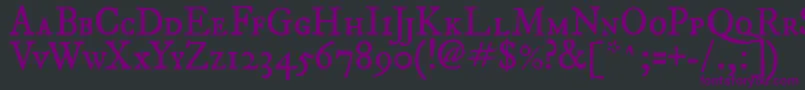 Шрифт Fepisc2 – фиолетовые шрифты на чёрном фоне