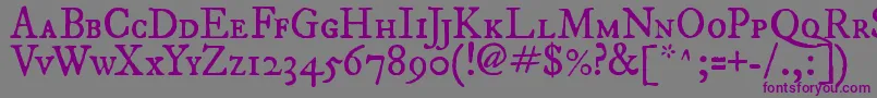 Fepisc2-Schriftart – Violette Schriften auf grauem Hintergrund