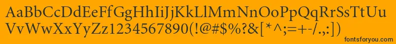 Miniaturec Font – Black Fonts on Orange Background