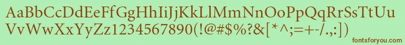 Miniaturec Font – Brown Fonts on Green Background