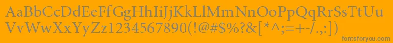 Miniaturec Font – Gray Fonts on Orange Background