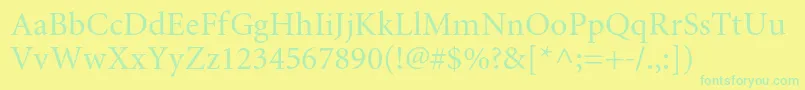 Miniaturec Font – Green Fonts on Yellow Background