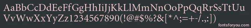 Miniaturec Font – Pink Fonts on Black Background