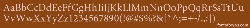 Miniaturec Font – Pink Fonts on Brown Background