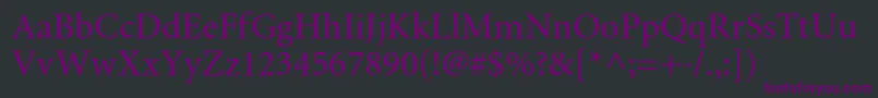 Miniaturec Font – Purple Fonts on Black Background