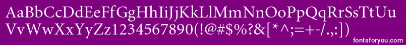 Miniaturec Font – White Fonts on Purple Background