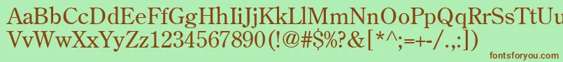 Agcen7 Font – Brown Fonts on Green Background