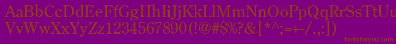 Agcen7 Font – Brown Fonts on Purple Background