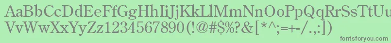 フォントAgcen7 – 緑の背景に灰色の文字