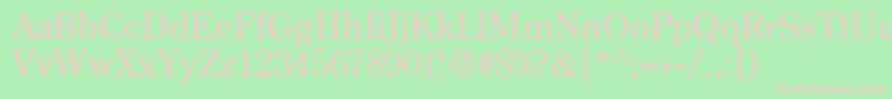 Agcen7 Font – Pink Fonts on Green Background