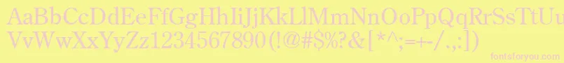 Agcen7 Font – Pink Fonts on Yellow Background