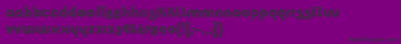 フォントK22Plural – 紫の背景に黒い文字