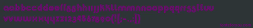 フォントK22Plural – 黒い背景に紫のフォント