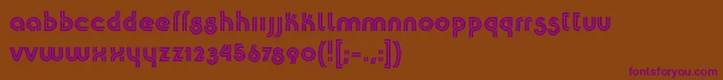 Шрифт K22Plural – фиолетовые шрифты на коричневом фоне