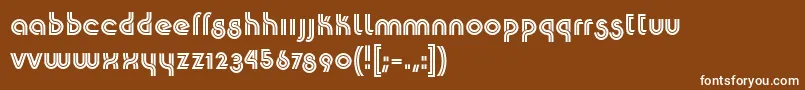 フォントK22Plural – 茶色の背景に白い文字