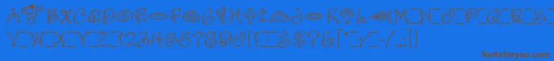 Police FaithfulFlyLetPlain.1.0 – polices brunes sur fond bleu