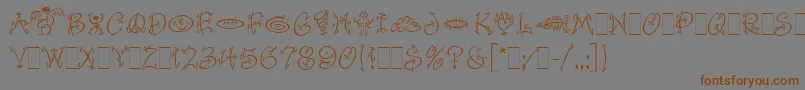 FaithfulFlyLetPlain.1.0 Font – Brown Fonts on Gray Background