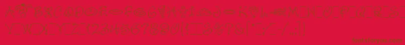 fuente FaithfulFlyLetPlain.1.0 – Fuentes Marrones Sobre Fondo Rojo