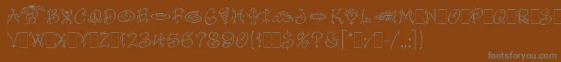 FaithfulFlyLetPlain.1.0 Font – Gray Fonts on Brown Background