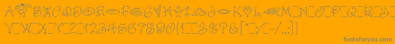 FaithfulFlyLetPlain.1.0 Font – Gray Fonts on Orange Background