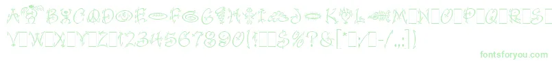 FaithfulFlyLetPlain.1.0 Font – Green Fonts on White Background