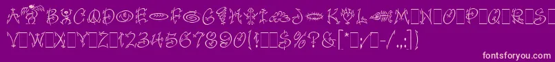 FaithfulFlyLetPlain.1.0 Font – Pink Fonts on Purple Background