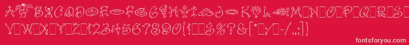 fuente FaithfulFlyLetPlain.1.0 – Fuentes Rosadas Sobre Fondo Rojo