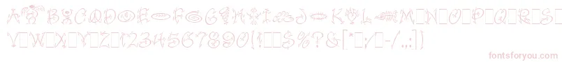 FaithfulFlyLetPlain.1.0 Font – Pink Fonts on White Background
