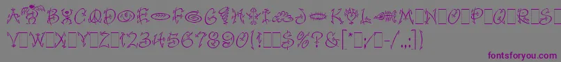 FaithfulFlyLetPlain.1.0 Font – Purple Fonts on Gray Background