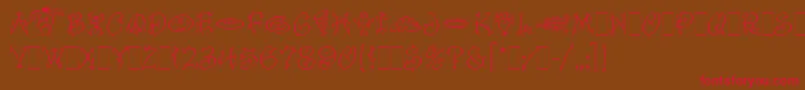 Шрифт FaithfulFlyLetPlain.1.0 – красные шрифты на коричневом фоне