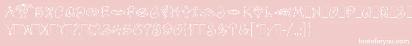 FaithfulFlyLetPlain.1.0 Font – White Fonts on Pink Background