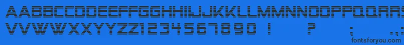 SfAlienEncounters Font – Black Fonts on Blue Background